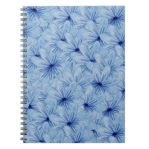 Blaue Blume Bouquet Notizblock