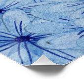 Blaue Blume Bouquet Poster (Ecke)