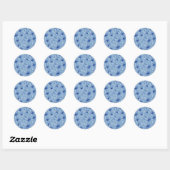 Blaue Blume Bouquet Runder Aufkleber (Blatt)