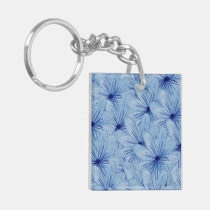 Blaue Blume Bouquet Schlüsselanhänger