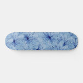 Blaue Blume Bouquet Skateboard (Horizontal)