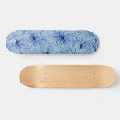 Blaue Blume Bouquet Skateboard (Horizontal)