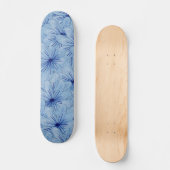 Blaue Blume Bouquet Skateboard (Vorderseite)