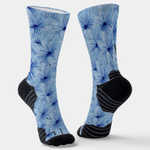 Blaue Blume Bouquet Socken