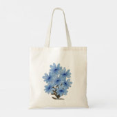 Blaue Blume Bouquet Tragetasche (Rückseite)