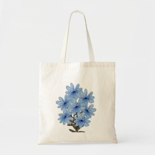 Blaue Blume Bouquet Tragetasche (Vorne)