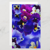 Blaue Blume Briefpapier (Vorne/Hinten)