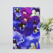 Blaue Blume Briefpapier (Stehend Vorderseite)