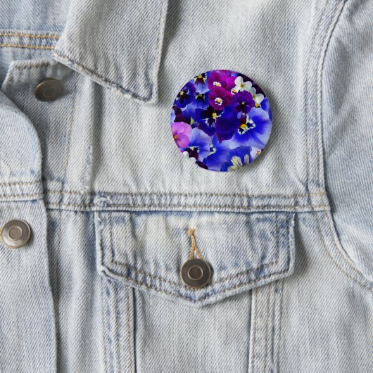 Blaue Blume Button (Beispiel)