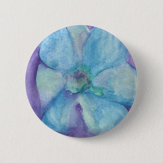 Blaue Blume Button (Vorderseite)