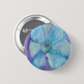 Blaue Blume Button (Vorne & Hinten)
