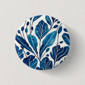 Blaue Blume Button (Vorderseite)