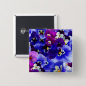 Blaue Blume Button (Vorne & Hinten)