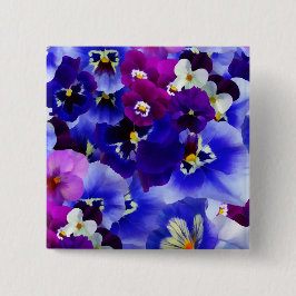 Blaue Blume Button