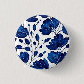 Blaue Blume Button (Vorderseite)