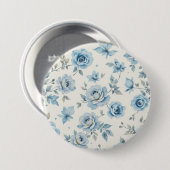 Blaue Blume Button (Vorne & Hinten)