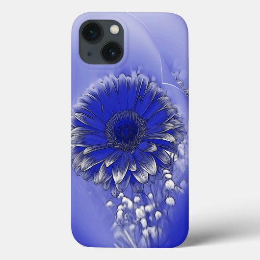 Blaue Blume Case-Mate iPhone Hülle (Rückseite)