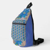 Blaue Blume Crossbody Bag (Rechte Ecke)