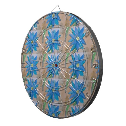 Blaue Blume Dartscheibe (Vorderseite rechts)