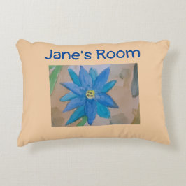 Blaue Blume Dekokissen