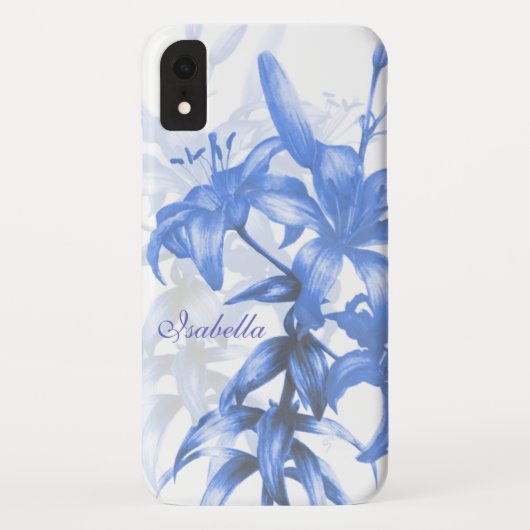 Blaue Blume der Lilienblüte Case-Mate iPhone Hülle (Rückseite)