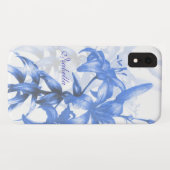 Blaue Blume der Lilienblüte Case-Mate iPhone Hülle (Rückseite (Horizontal))