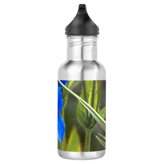 Blaue Blume Edelstahlflasche (Rechts)