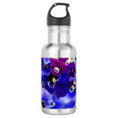 Blaue Blume Edelstahlflasche (Vorderseite)