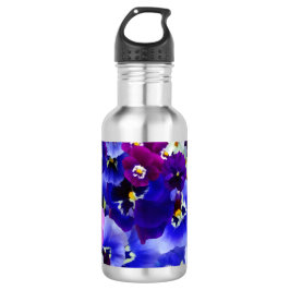 Blaue Blume Edelstahlflasche