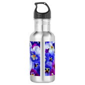 Blaue Blume Edelstahlflasche (Rückseite)