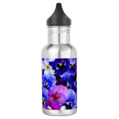 Blaue Blume Edelstahlflasche (Links)