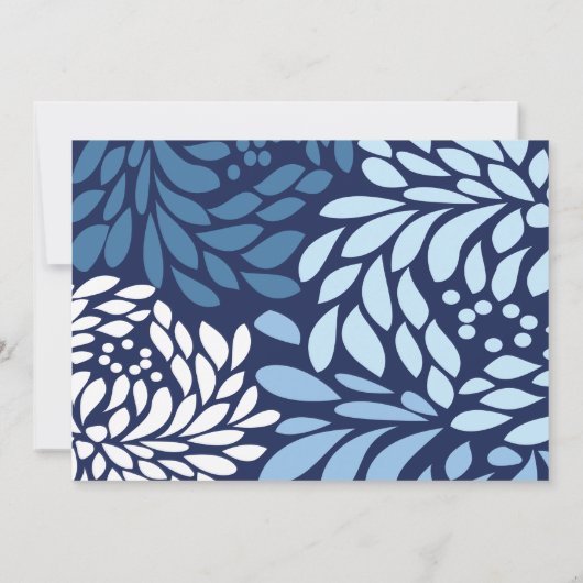 Blaue Blume Einladung (Rückseite)