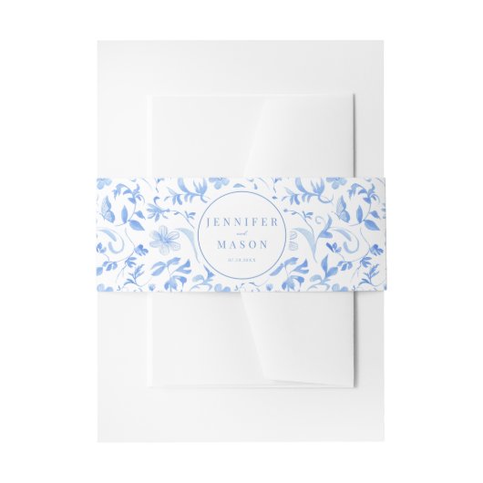 Blaue Blume Einladungsbanderole (Vorderseite Beispiel)