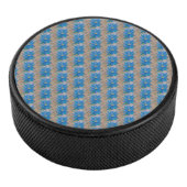 Blaue Blume Eishockey Puck (3/4)