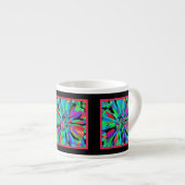 Blaue Blume Espressotasse (Vorderseite Rechts)