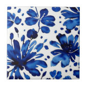 Blaue Blume Fliese (Vorderseite)