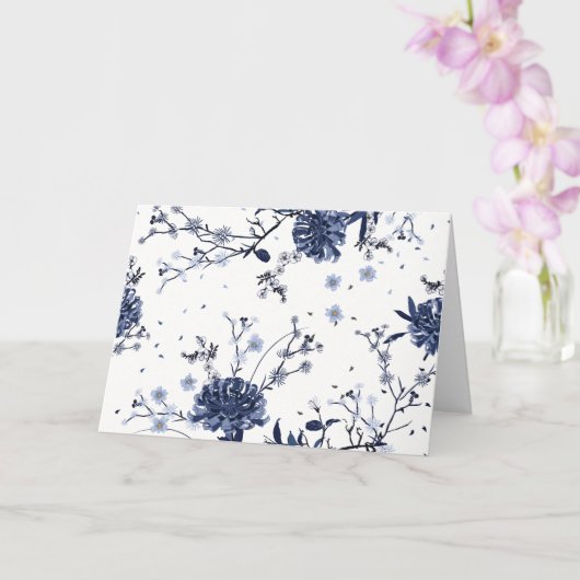 Blaue Blume, Florale Kunst, Wasserfarben-Rose, Per Karte (Orchidee)