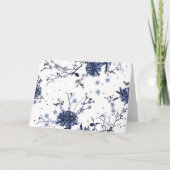 Blaue Blume, Florale Kunst, Wasserfarben-Rose, Per Karte (Vorderseite)