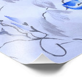 Blaue Blume Fotodruck (Ecke)