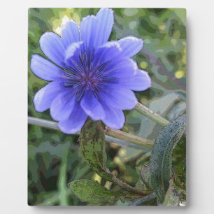 Blaue Blume Fotoplatte