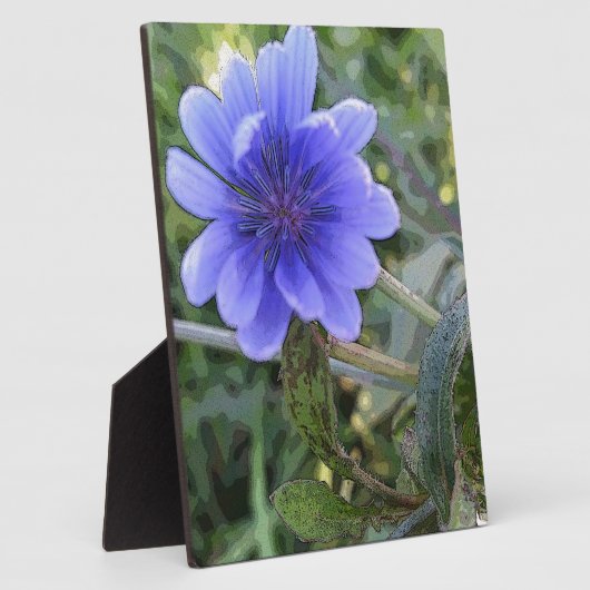 Blaue Blume Fotoplatte (Seite)