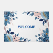 blaue Blume Fußmatte (Vorderseite)