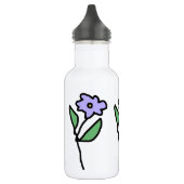 Blaue Blume - Garten Edelstahlflasche (Links)