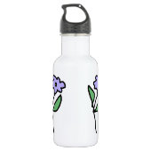 Blaue Blume - Garten Edelstahlflasche (Rückseite)