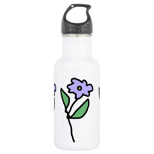 Blaue Blume - Garten Edelstahlflasche (Vorderseite)