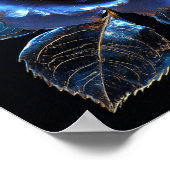 Blaue Blume gefroren Poster (Ecke)