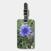 Blaue Blume Gepäckanhänger (Vorderseite vertikal)