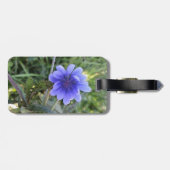 Blaue Blume Gepäckanhänger (Rückseite horizontal)