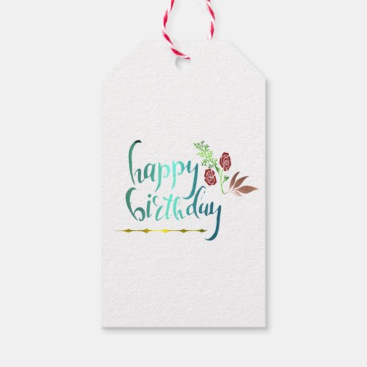 Blaue Blume Geschenkanhänger (Rückseite)