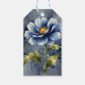 Blaue Blume Geschenkanhänger (Rückseite)